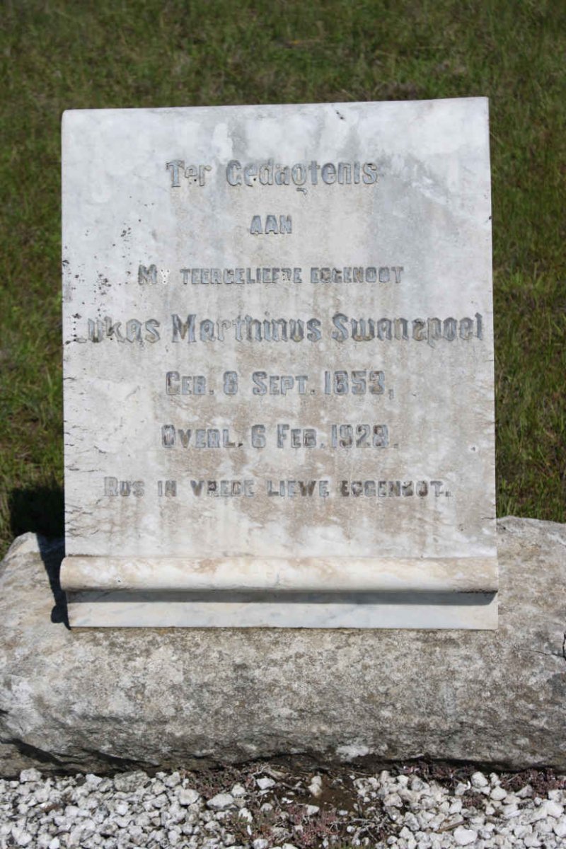 SWANEPOEL Lukas Marthinus 1853-1929