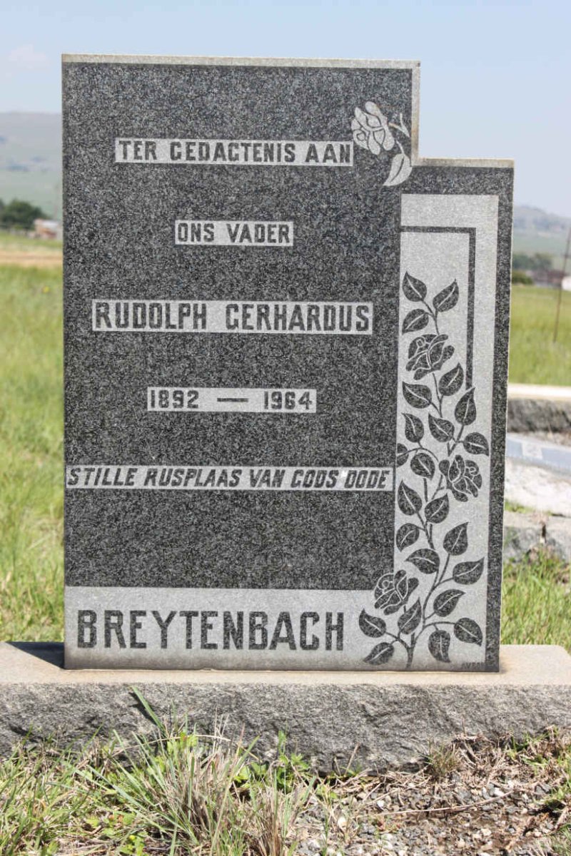 BREYTENBACH Rudolf Gerhardus 1892-1964