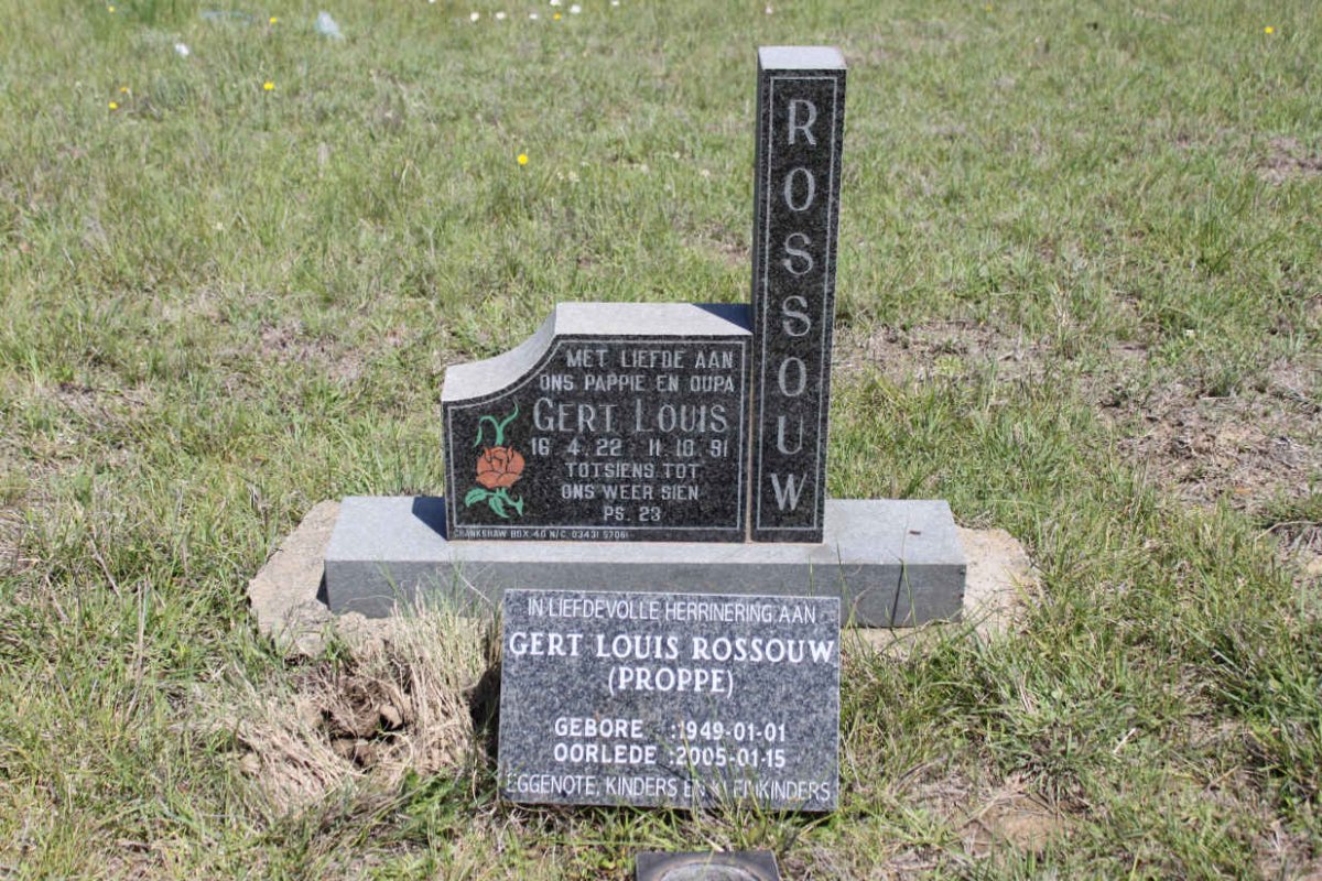 ROSSOUW Gert Louis 1922-1991 :: ROSSOUW Gert Louis 1949-2005