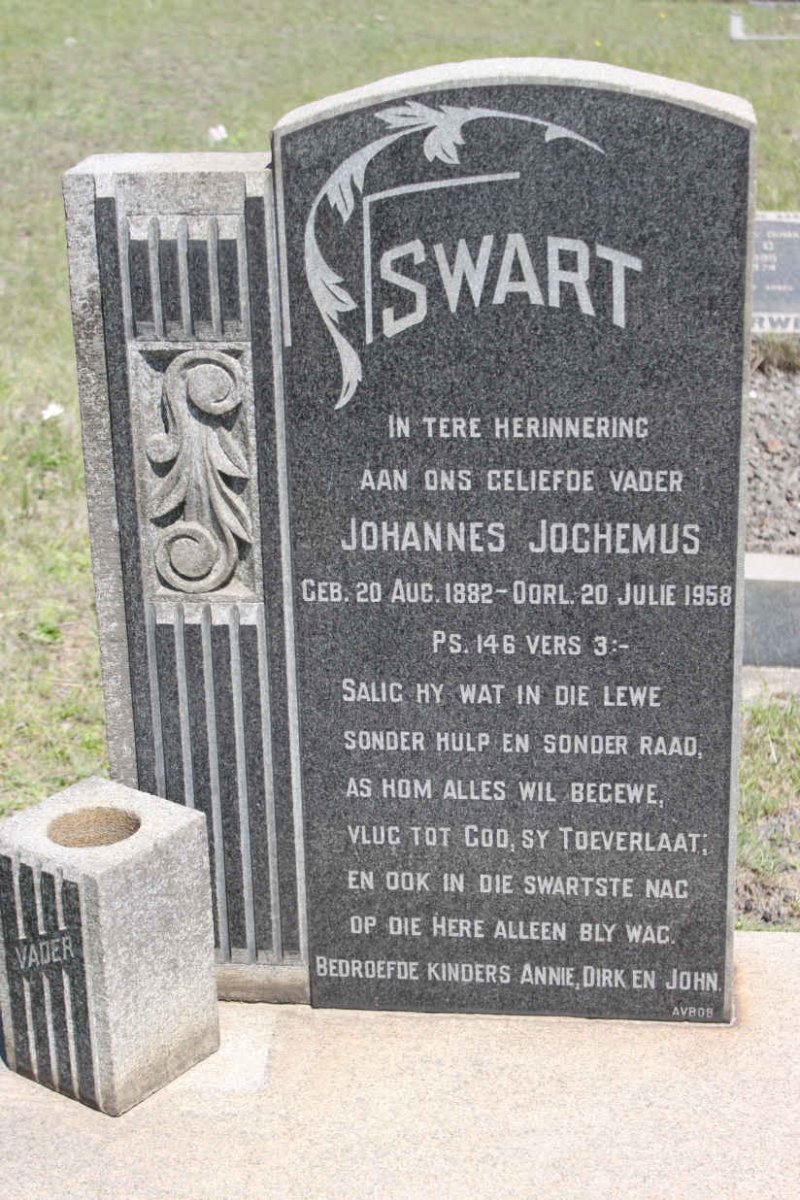 SWART Johannes Jochemus 1892-1958