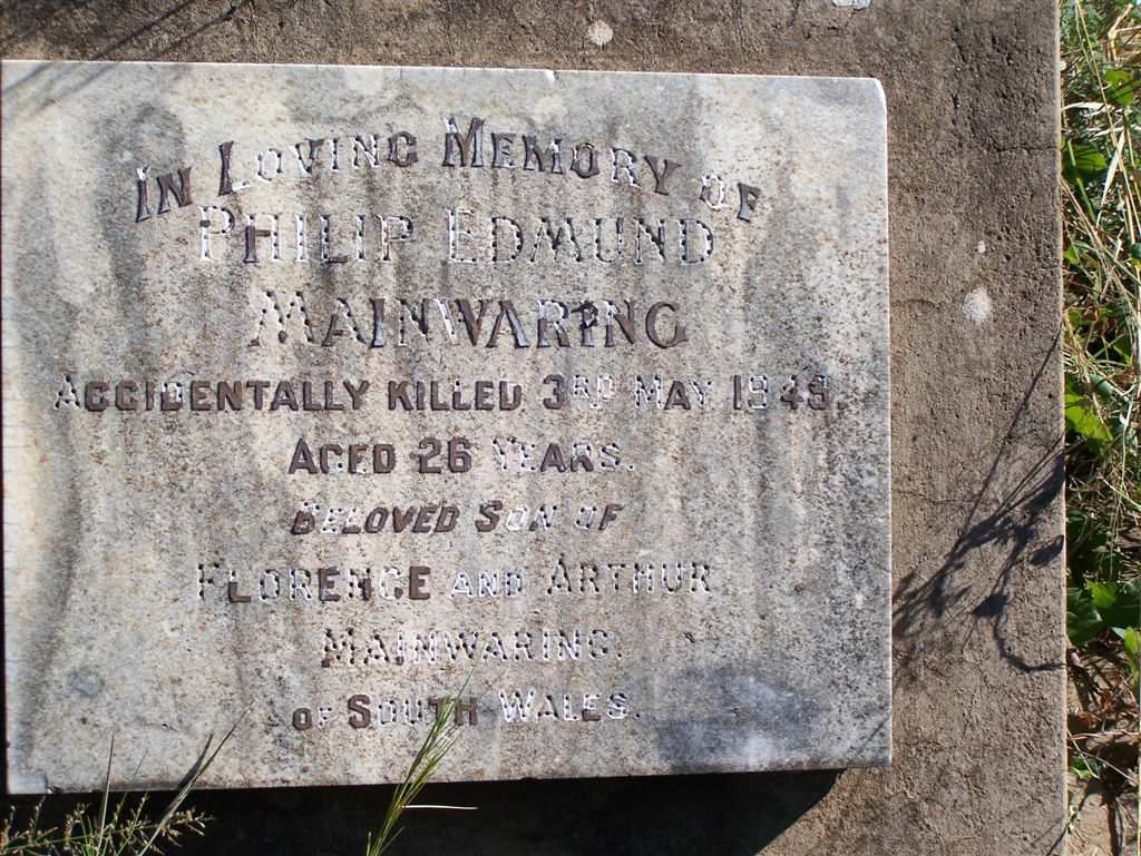 MAINWARING Philip Edmund -1945