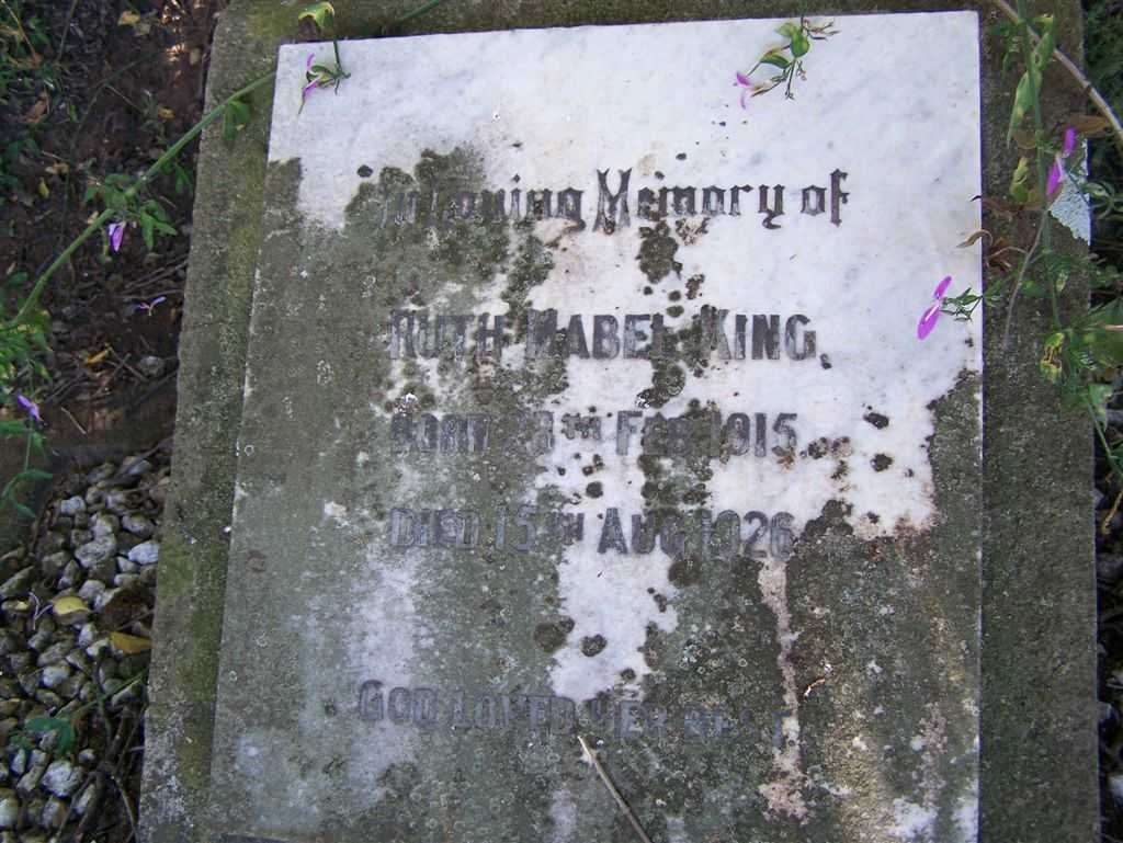 KING Ruth Mabel 1915-1926