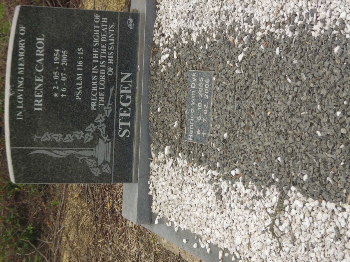 STEGEN Irene Carol 1954-2005 :: VAN DYK Henrico 2005-2006