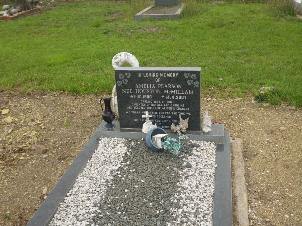 PEARSON Amelia nee HOUSTON McMILLAN 1980-2007