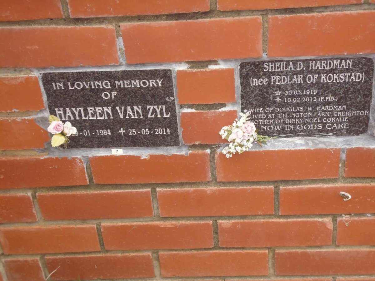 ZYL Hayleen, van 1984-2014 :: HARDMAN Sheila D. nee PEDLAR 1919-2012