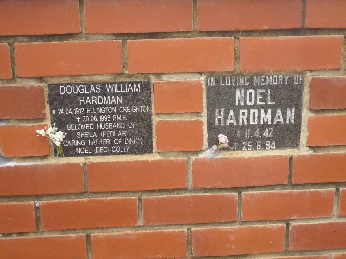 HARDMAN Douglas William 1912-1996 :: HARDMAN Noel 1942-1994
