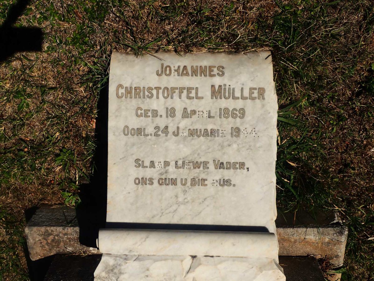 MÜLLER Johannes Christoffel 1869-1944