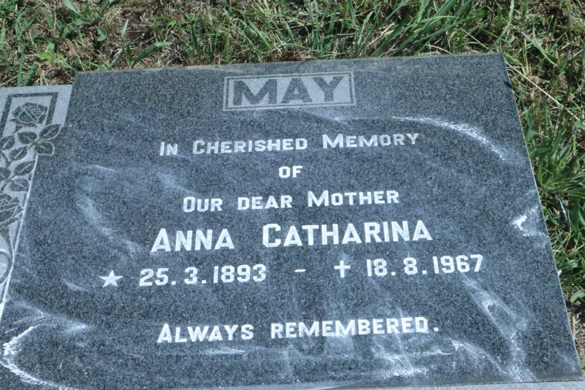 MAY Anna Catharina 1893-1967
