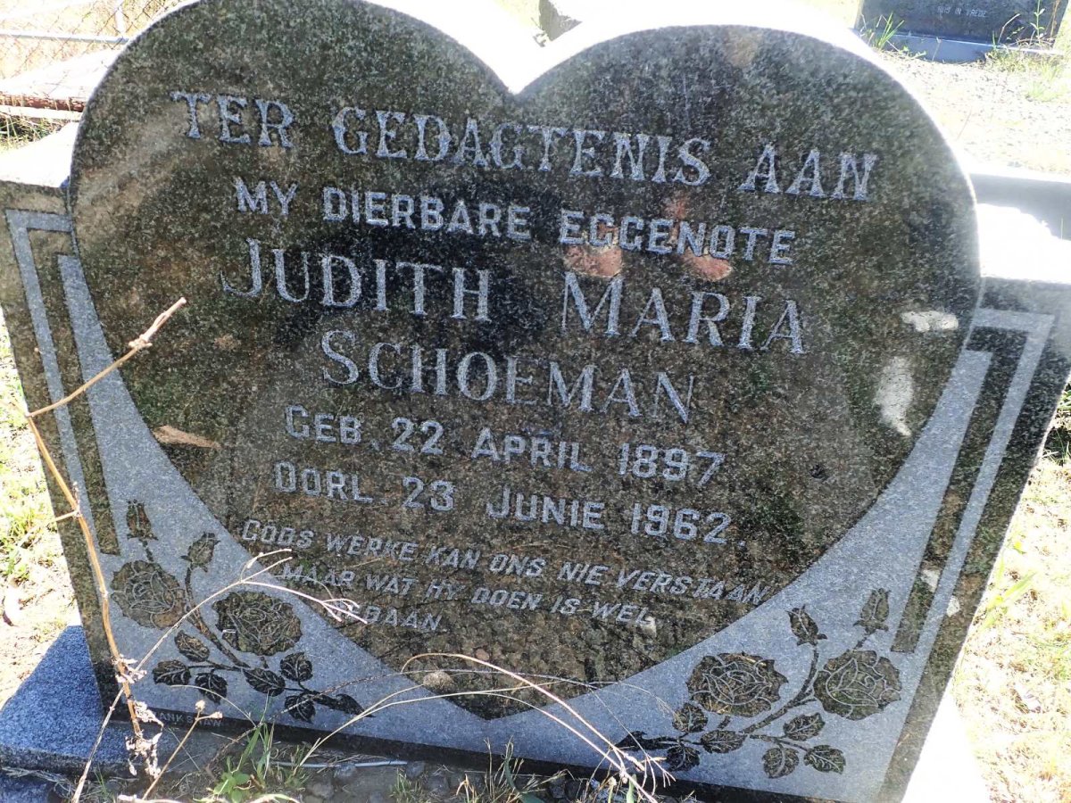 SCHOEMAN Judith Maria 1897-1962