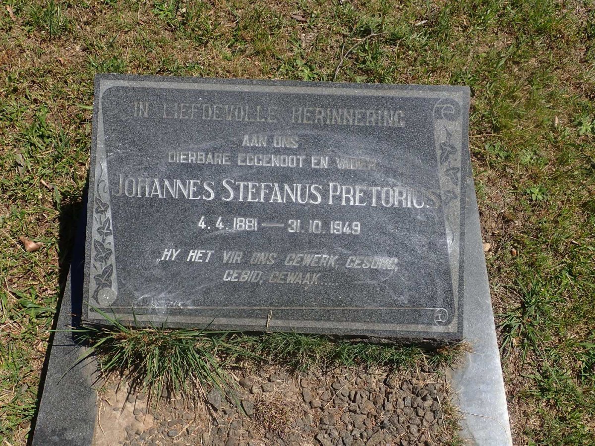 PRETORIUS Johannes Stefanus 1881-1949
