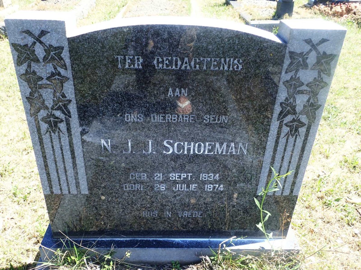SCHOEMAN N.J.J. 1934-1974