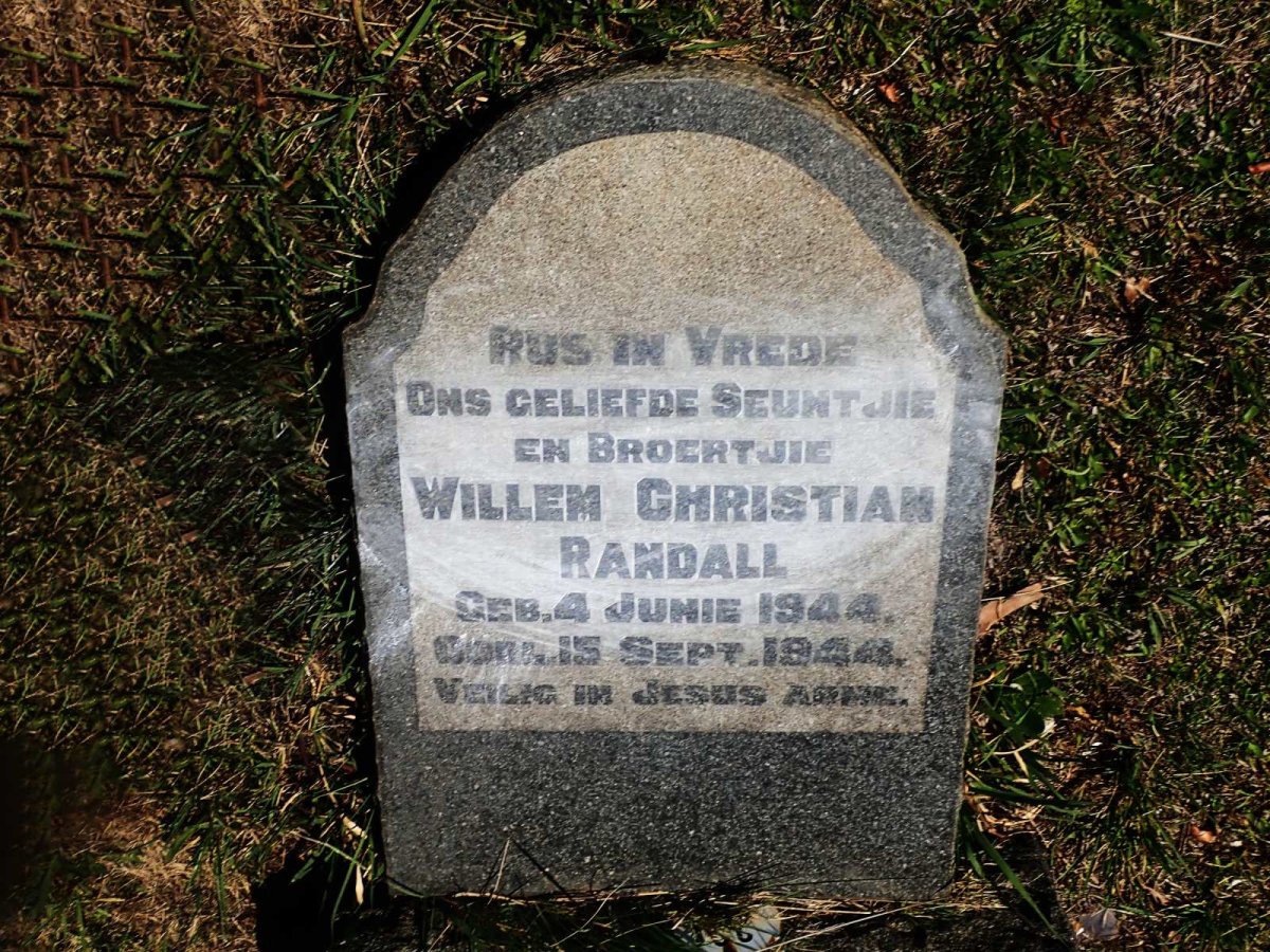 RANDALL Willem Christian 1944-1944