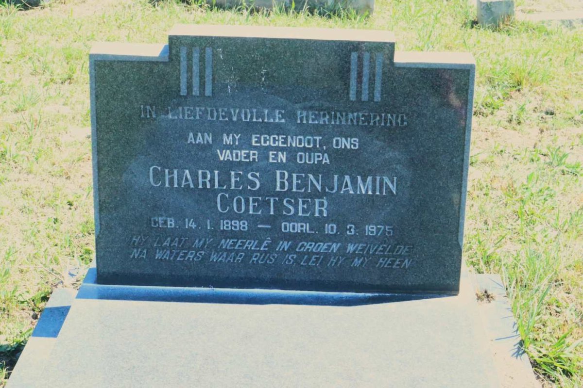 COETSER Charles Benjamin 1898-1975
