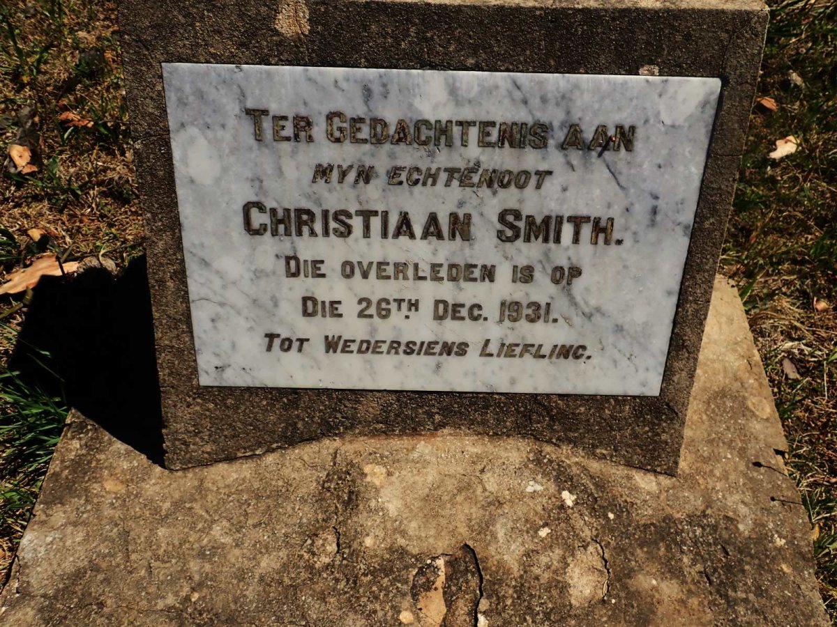 SMITH Christiaan -1931