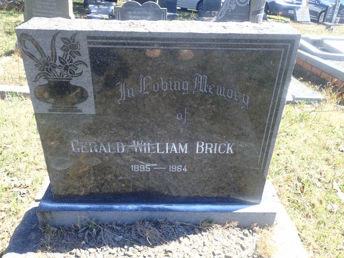 BRICK Gerald William 1895-1964 &amp; Sophia Jacoba Christina 1902-1996