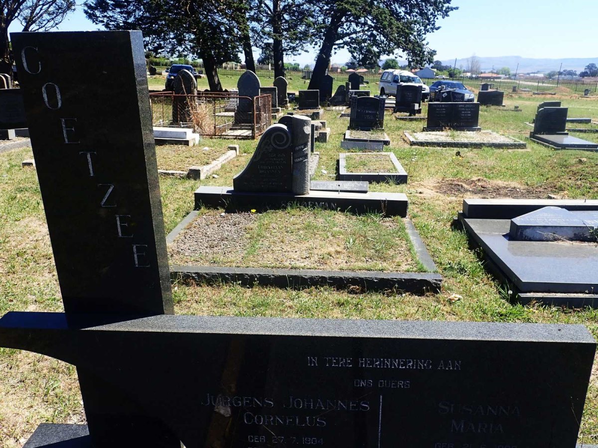 COETZEE Jurgens Johannes Cornelus 1904-1979 &amp; Susanna Maria 1898-1984