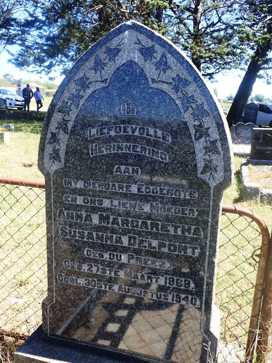 DELPORT Jan Hendrik 1868-1959 &amp; Anna Margaretha Susanna DU PREEZ 1868-1940