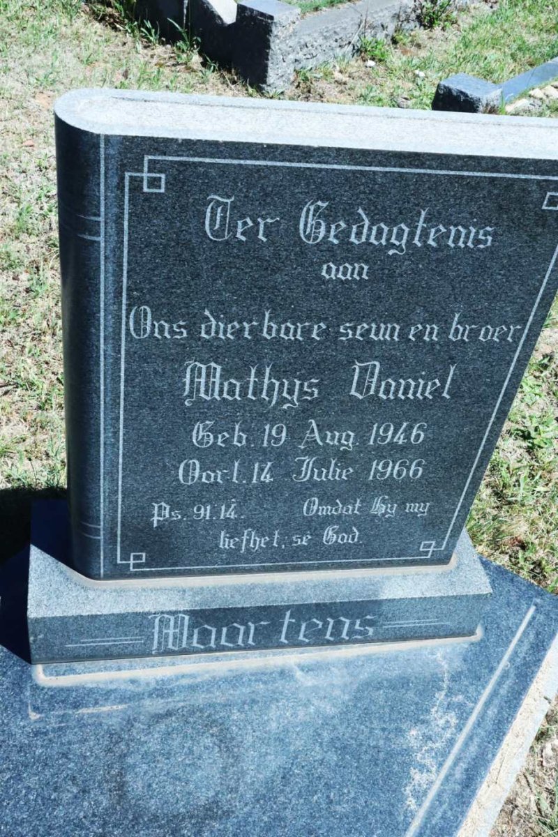 MAARTENS Mathys Daniel 1946-1966