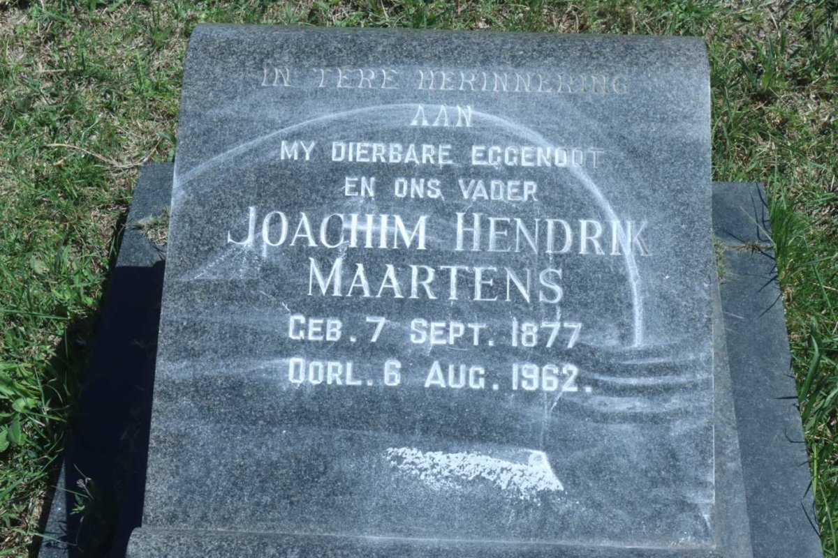 MAARTENS Joachim Hendrik 1877-1962 &amp; Anna Johanna KLOPPER 1881-1963