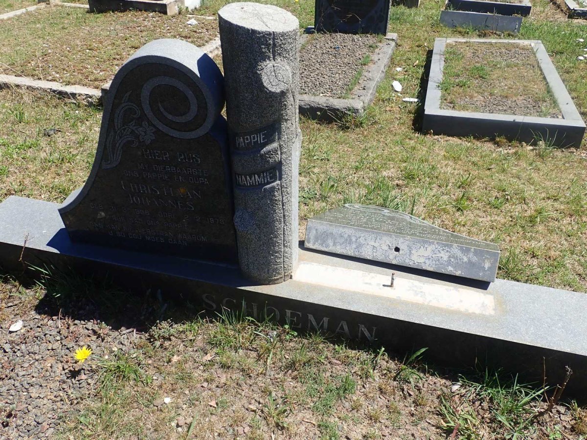 SCHOEMAN Christiaan Johannes 1898-1973 &amp; Cathrina Jacoba WIESNER 1905-1990