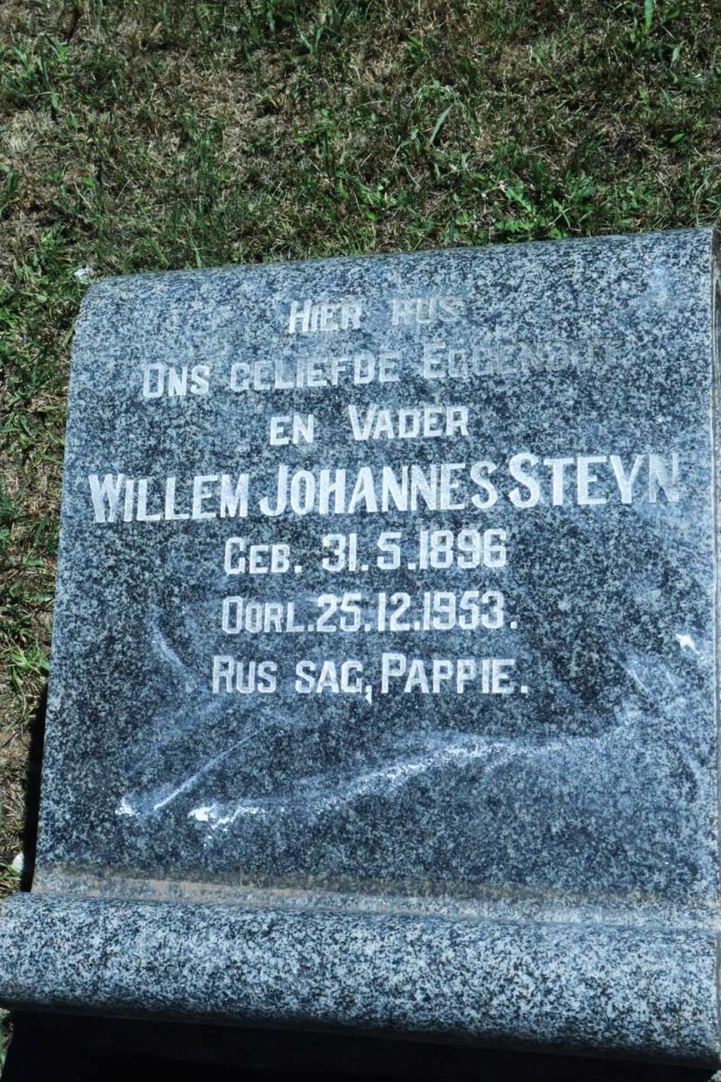 STEYN Willem Johannes 1896-1953 &amp; Elsabe Johanna SWART 1904-1988