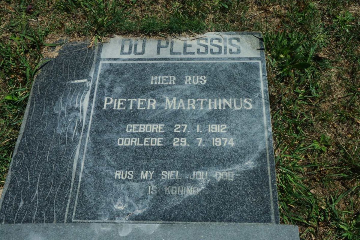 PLESSIS Pieter Marthinus, du 1912-1974
