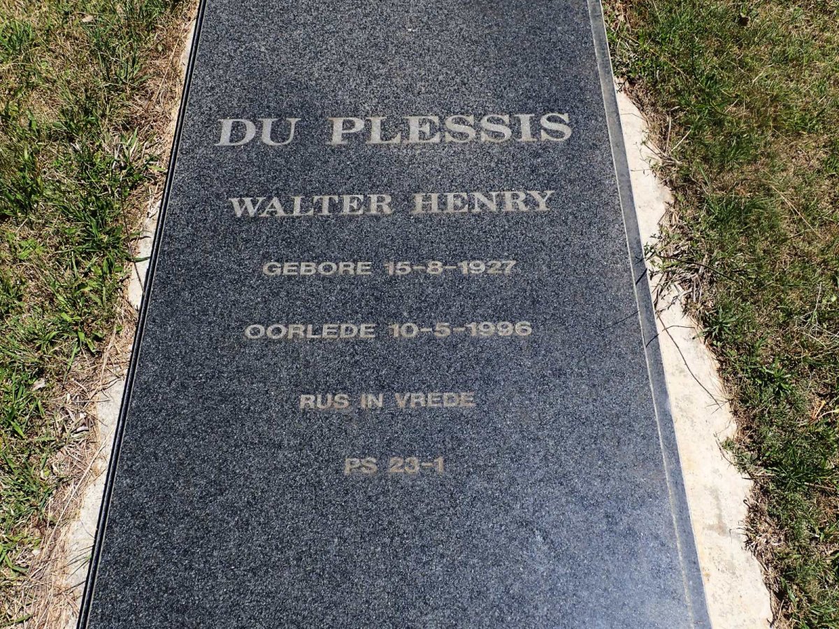 PLESSIS Walter Henry, du 1927-1996