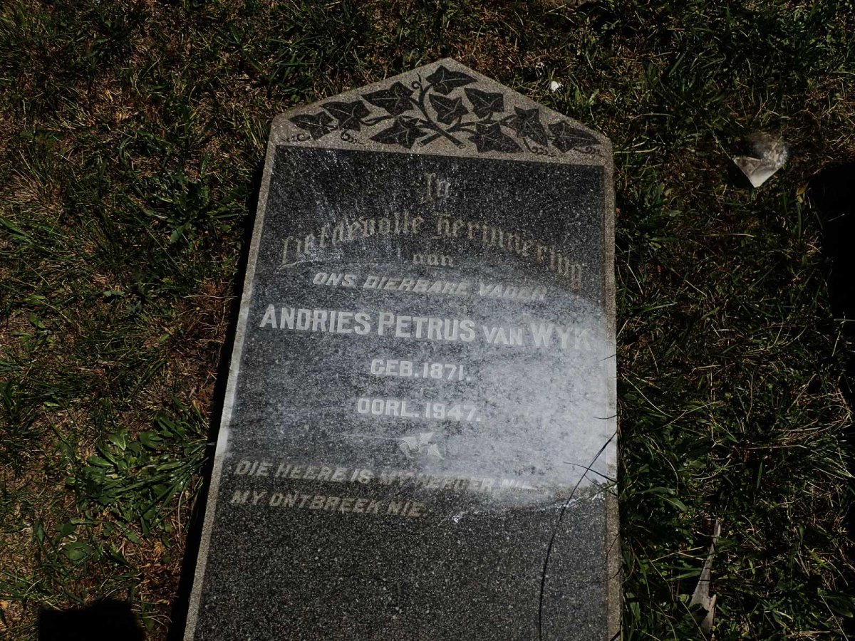 WYK Andries Petrus, van 1871-1947