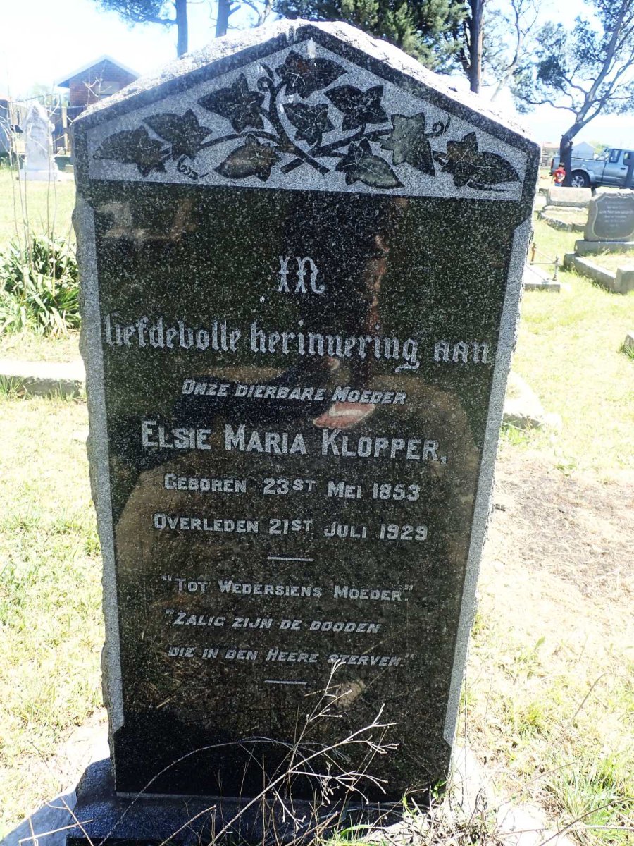 KLOPPER Elsie Maria 1853-1929
