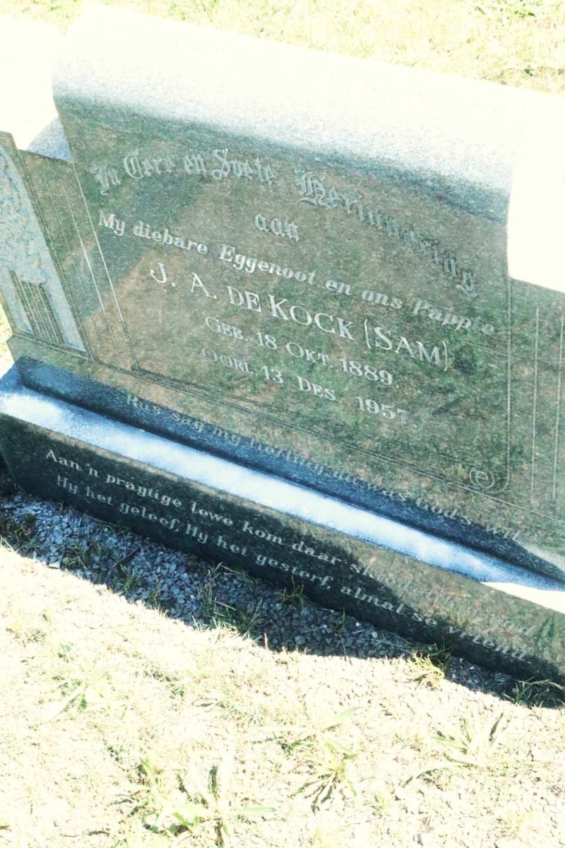 KOCK J.A., de 1889-1957 &amp; M.M. 1889-1976