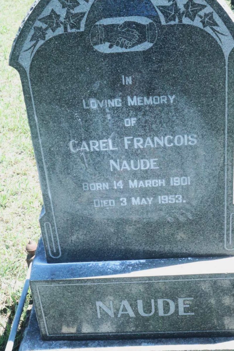 NAUDE Carel Francois 1901-1953