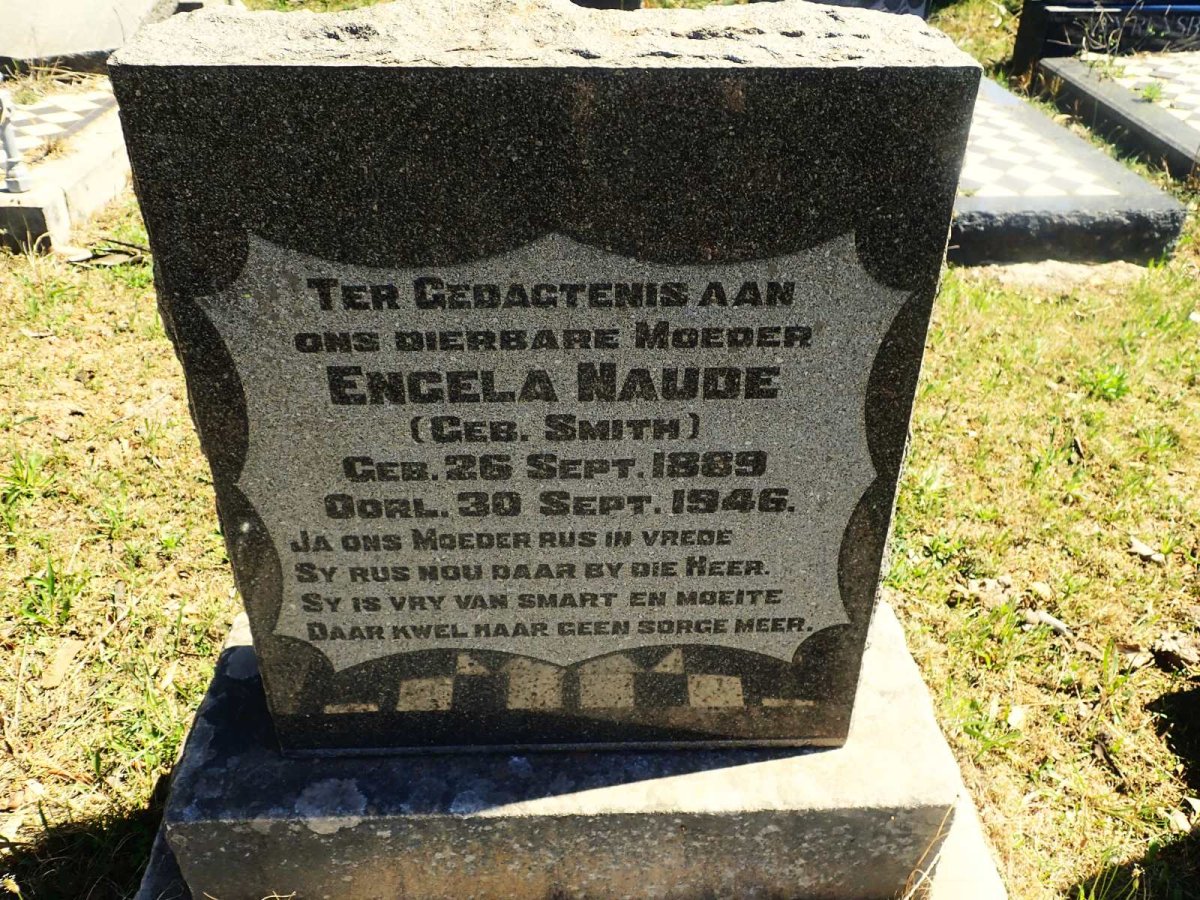 NAUDE Engela nee SMITH 1889-1946