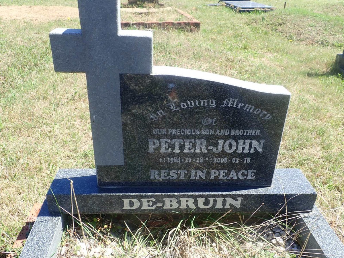 BRUIN Peter John, de 1984-2008