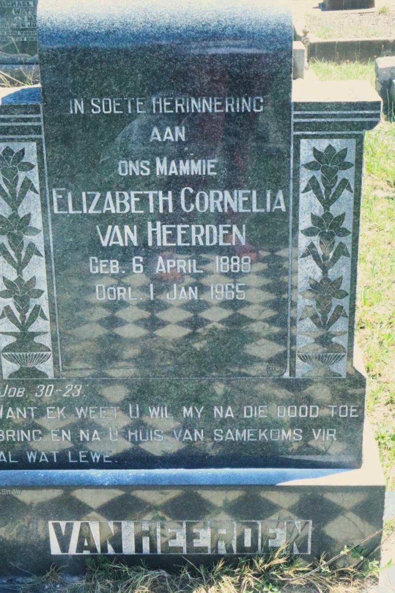 HEERDEN Willem Nicholas, van 1885-1954 &amp; Elizabeth Cornelia 1888-1965