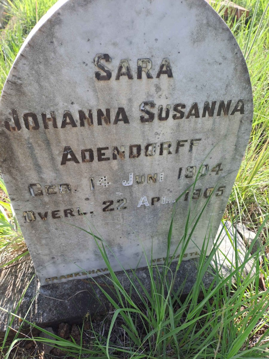 ADENDORFF Sara Johanna Susanna 1904-1905