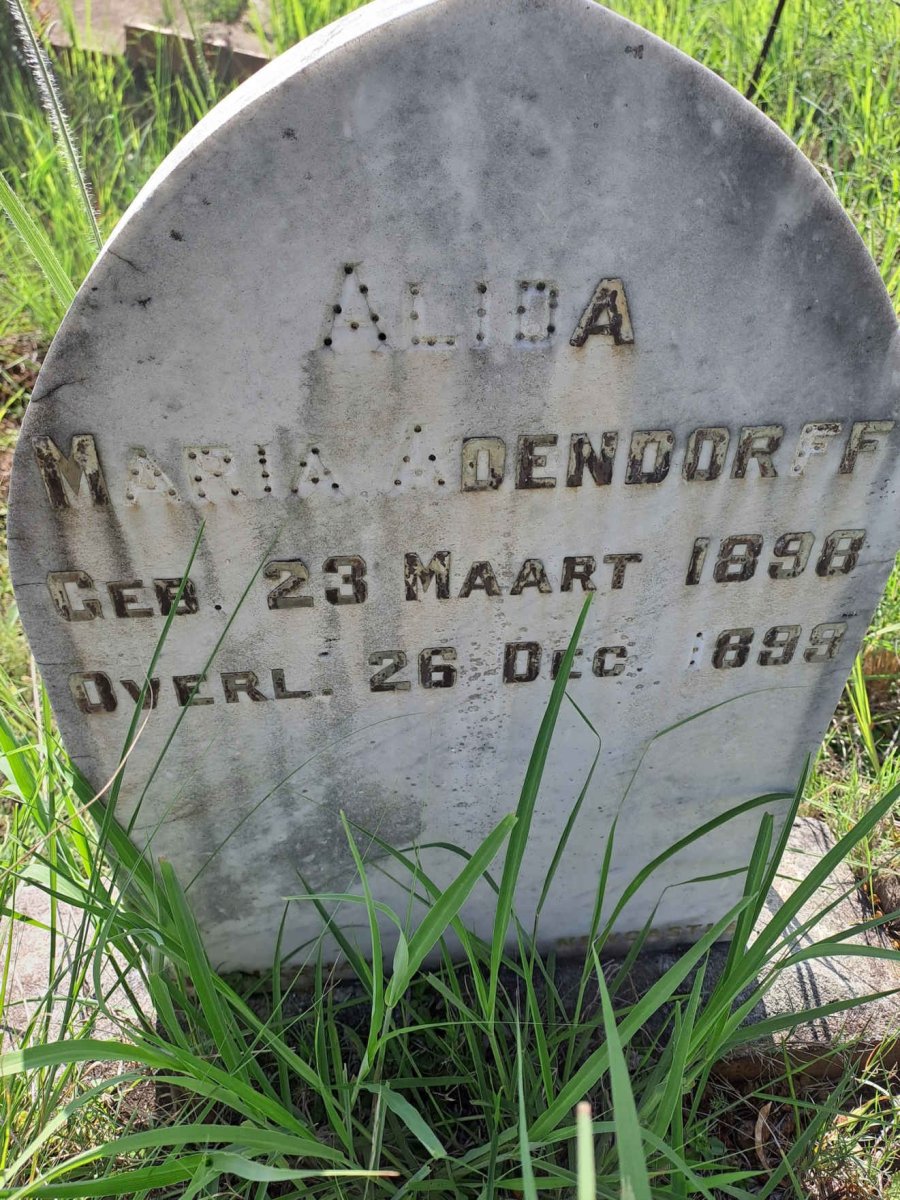 ADENDORFF Alida Maria 1898-1899