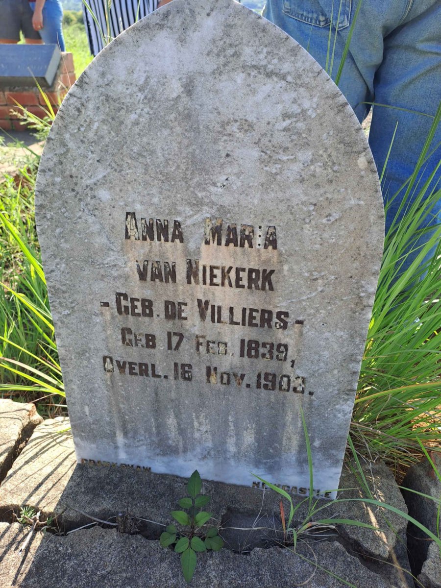 NIEKERK Anna Maria, van nee DE VILLIERS 1839-1903