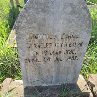 NIEKERK Andries Daniel Corneles, van 1830-1909