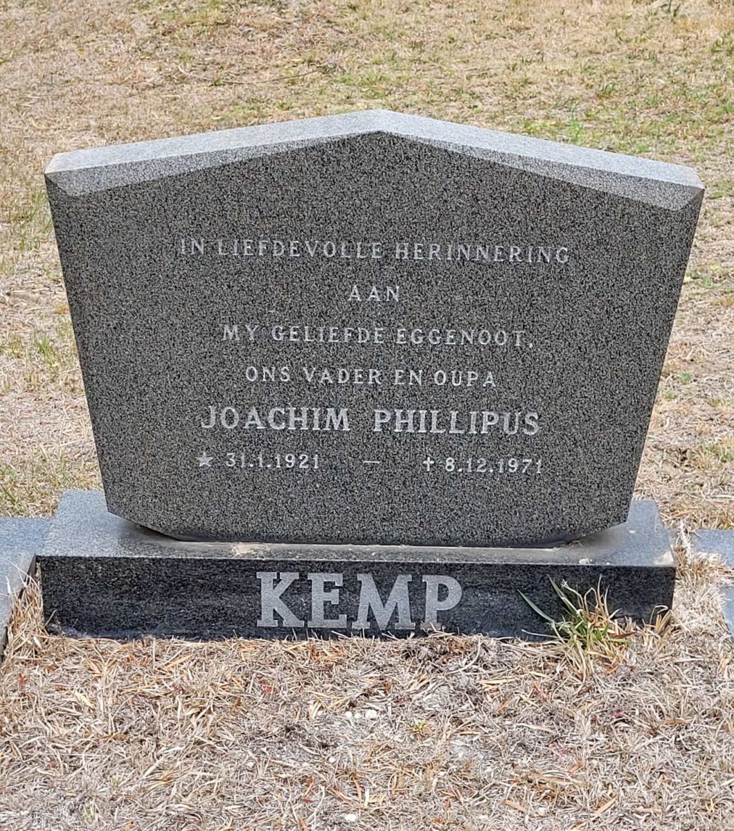 KEMP Joachim Phillipus 1921-1971