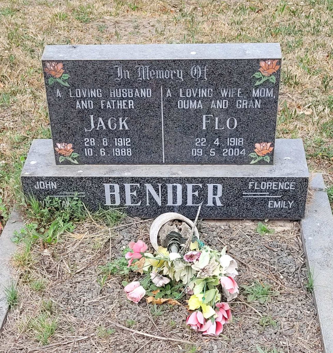 BENDER Jack 1912-1988 &amp; Flo 1918-2004