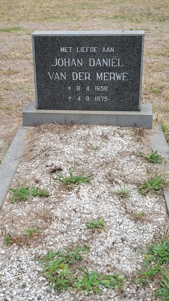 MERWE Johan Daniël, van der 1958-1975