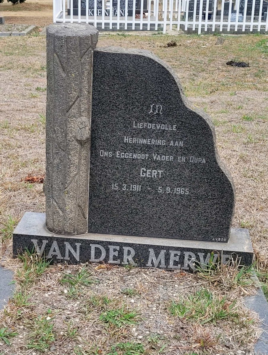 MERWE Gert, van der 1911-1965