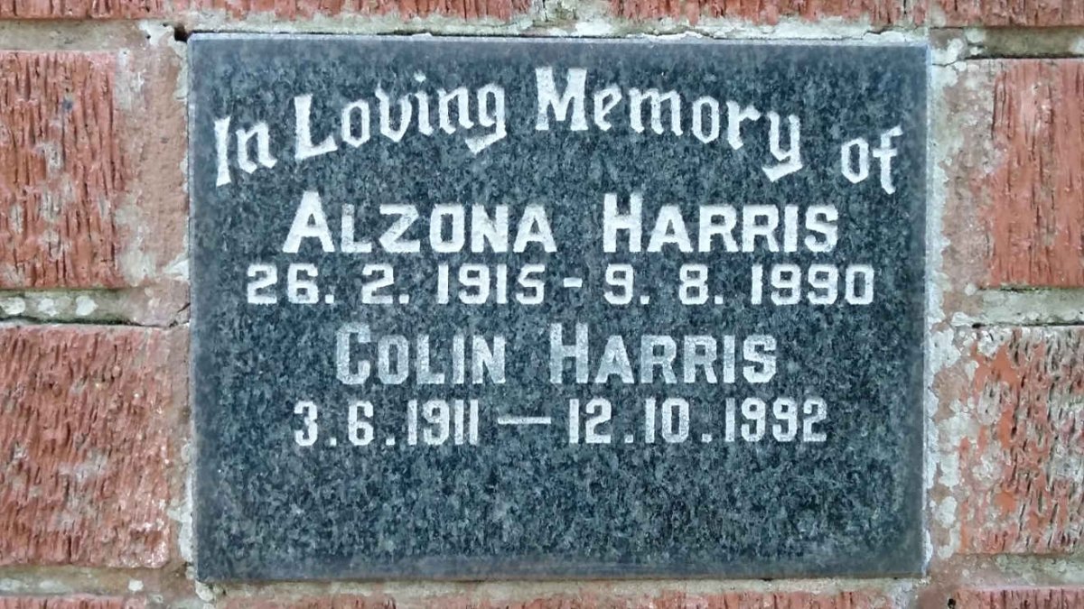 HARRIS Colin 1911-1992 &amp; Alzona 1915-1990