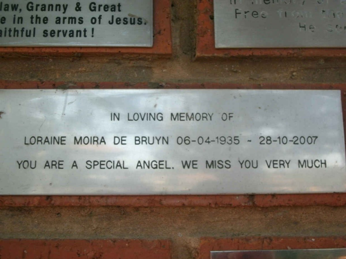 BRUYN Loraine Moira, de 1935-2007