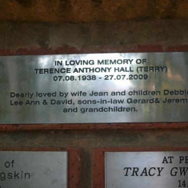 HALL Terence Anthony 1938-2009