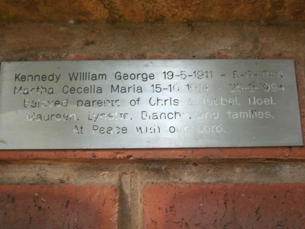 KENNEDY William George 1911-1994 &amp; Martha Cecilia Maria 1914-1994