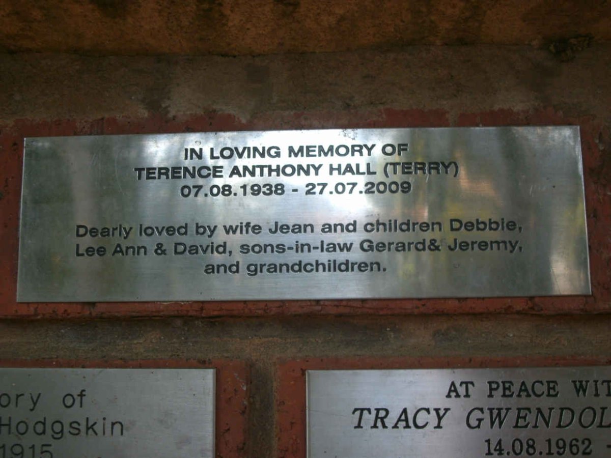 HALL Terence Anthony 1938-2009