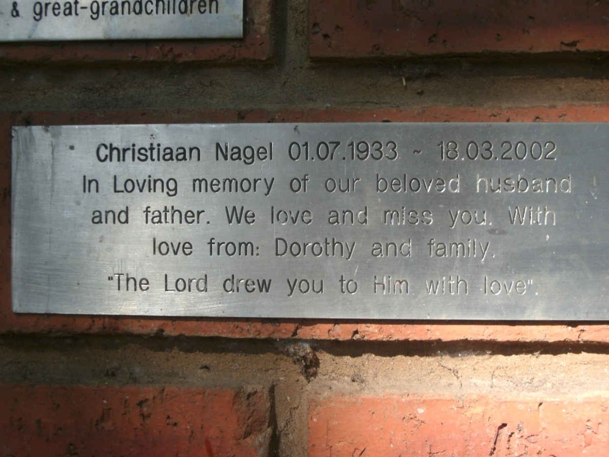 NAGEL Christiaan 1933-2002