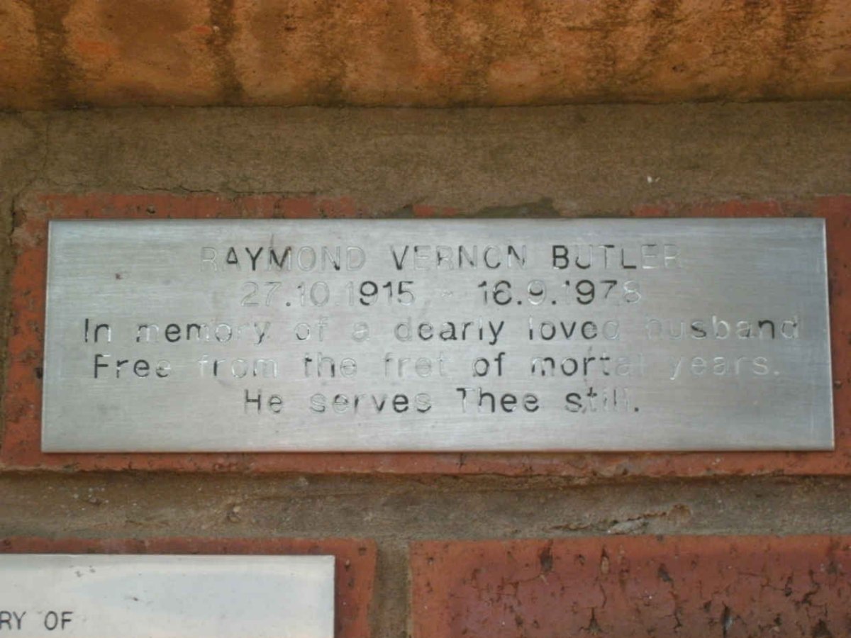 BUTLER Raymond Vernon 1915-1978