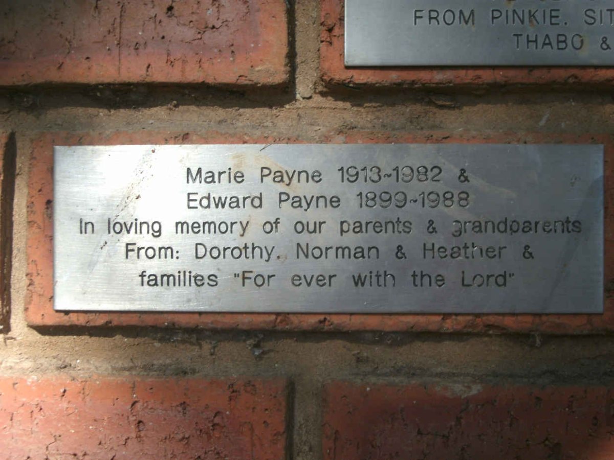 PAYNE Edward 1899-1988 &amp; Marie 1913-1982